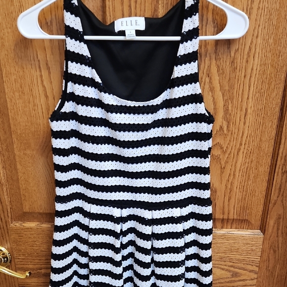 Elle Black and White Striped Dress - Picture 4 of 6